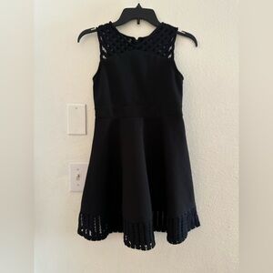 Zunie Elegant Black Sleeveless Kids Dress